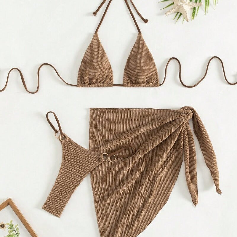 Two-piece Sleeveless Swimsuit With Chest Pad