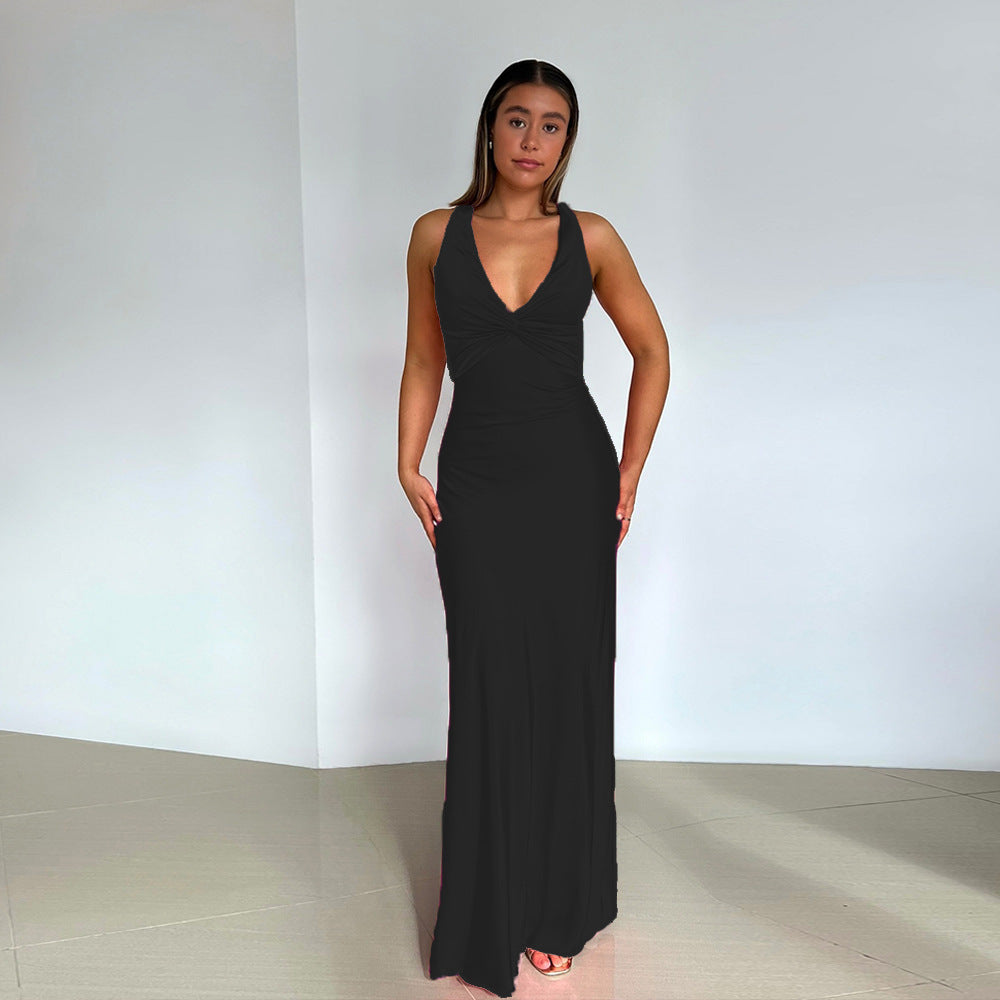 Slim Fit Satin Dress Women