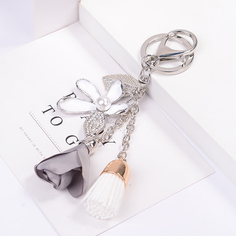 Flower car keychain