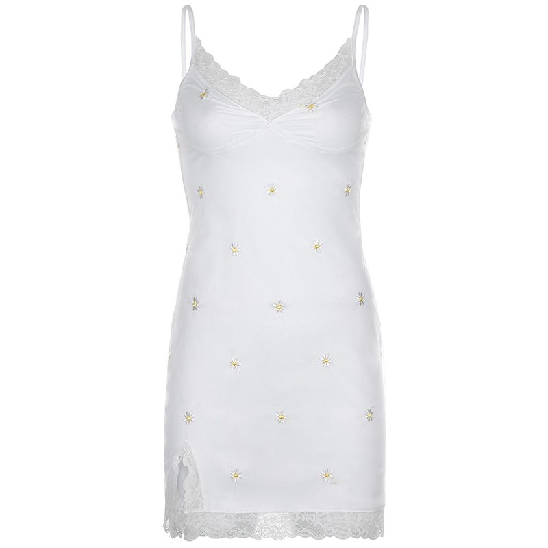 Lace stitching dress