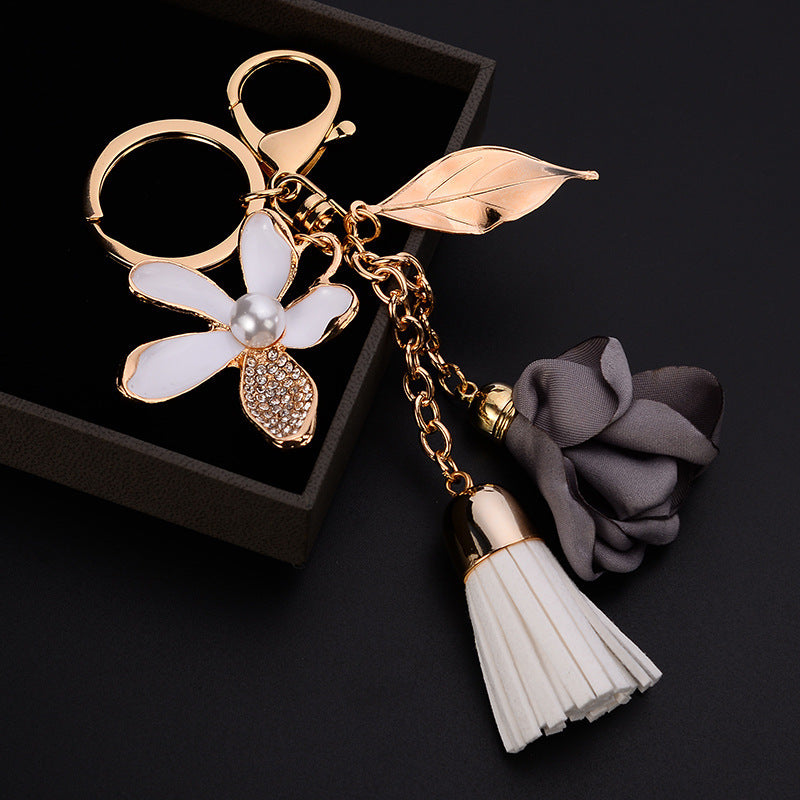 Flower car keychain