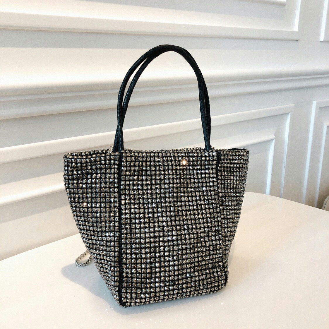Diamonds Chain Shoulder Bags