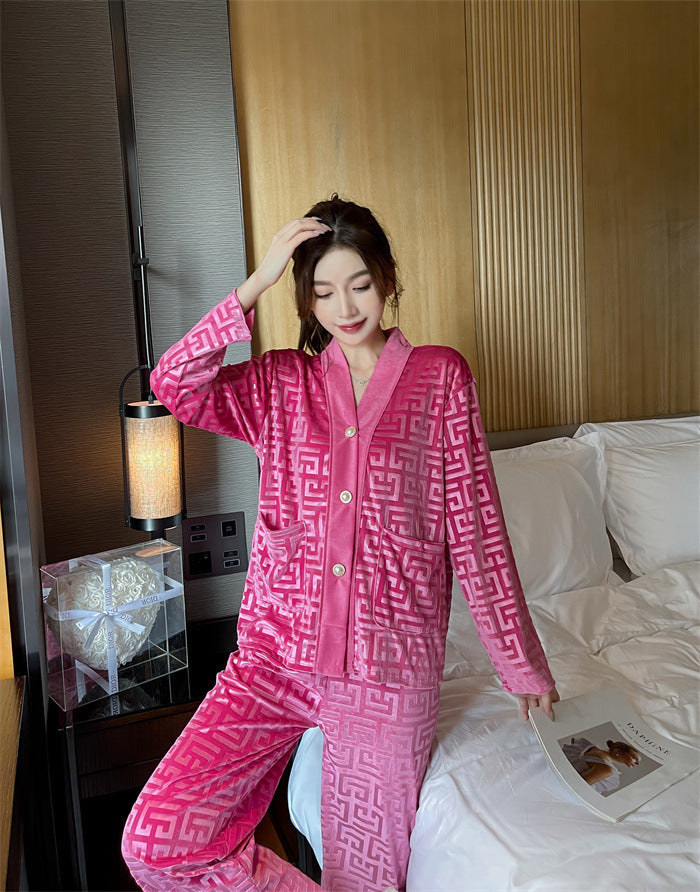 Velvet Pajamas Women's Suit