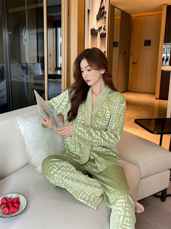 Velvet Pajamas Women's Suit