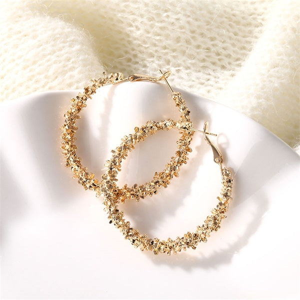 Earrings Women For Gold Round Pearl Set