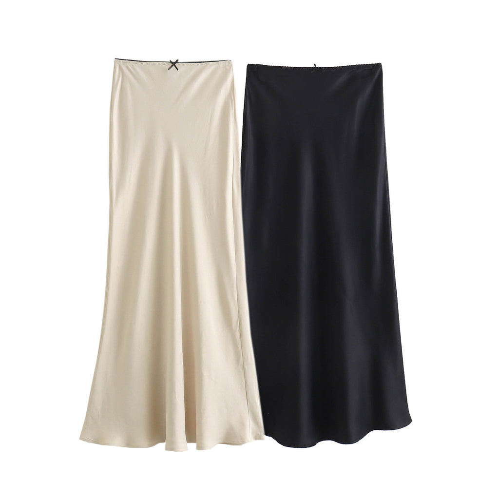 Women's Silk Satin Lace Dress