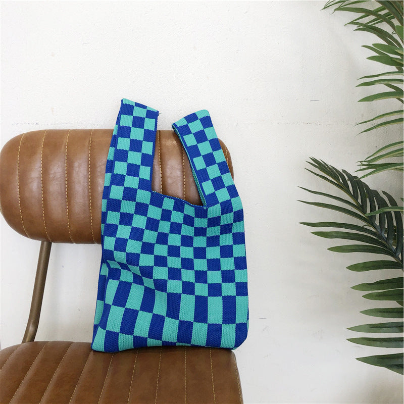 Wool Knit Woven One-shoulder Bag