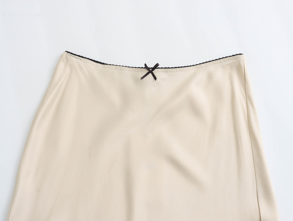 Women's Silk Satin Lace Dress