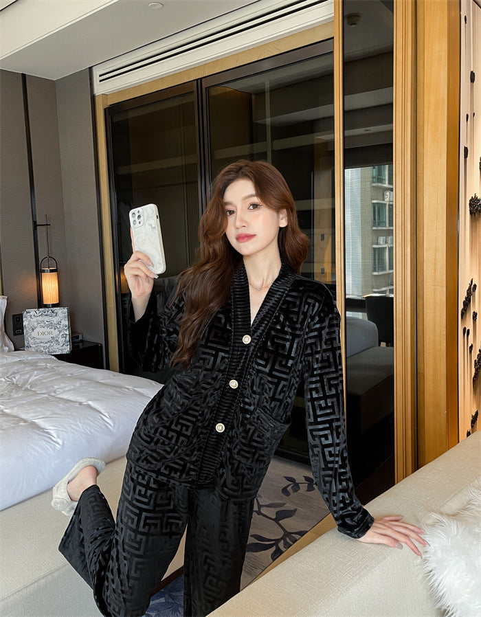 Velvet Pajamas Women's Suit