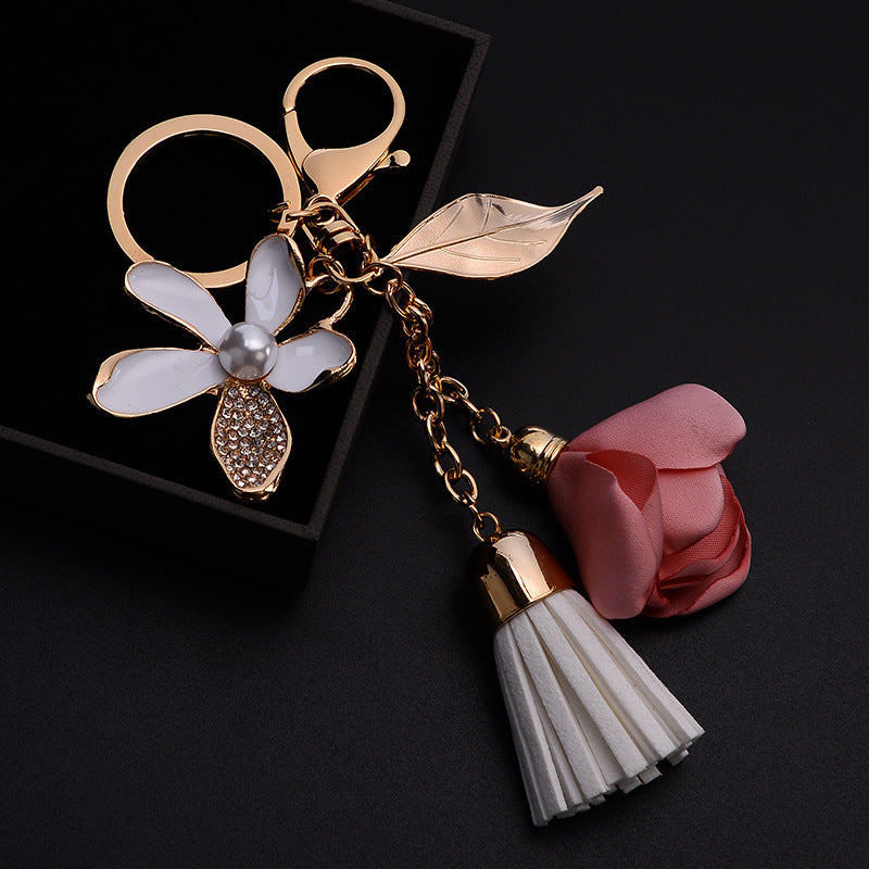 Flower car keychain