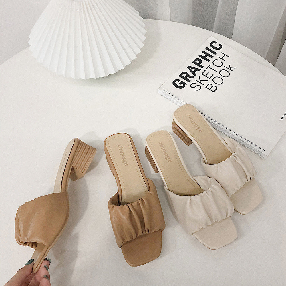 Square head high heels