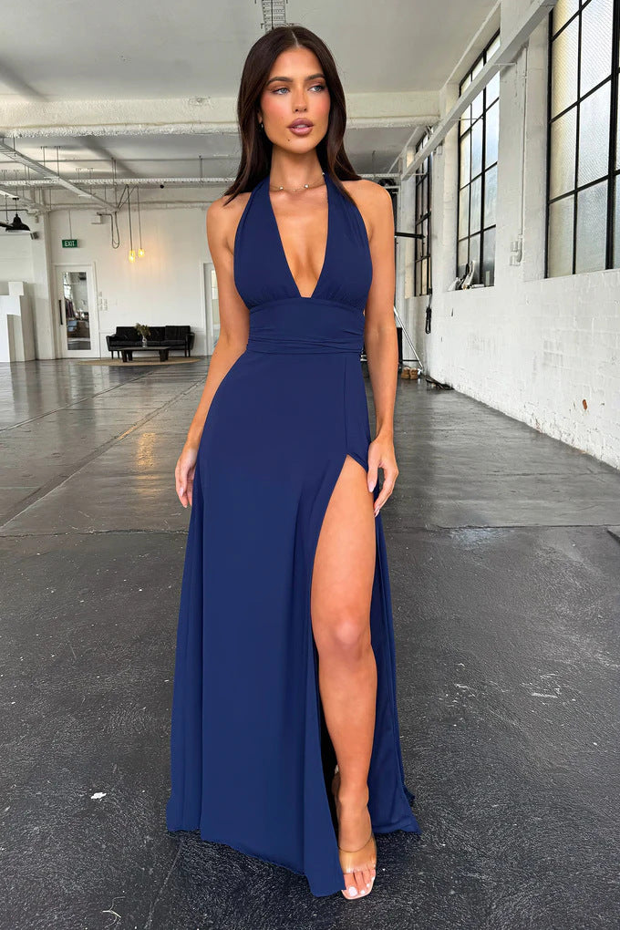 Lace-up Backless Dress