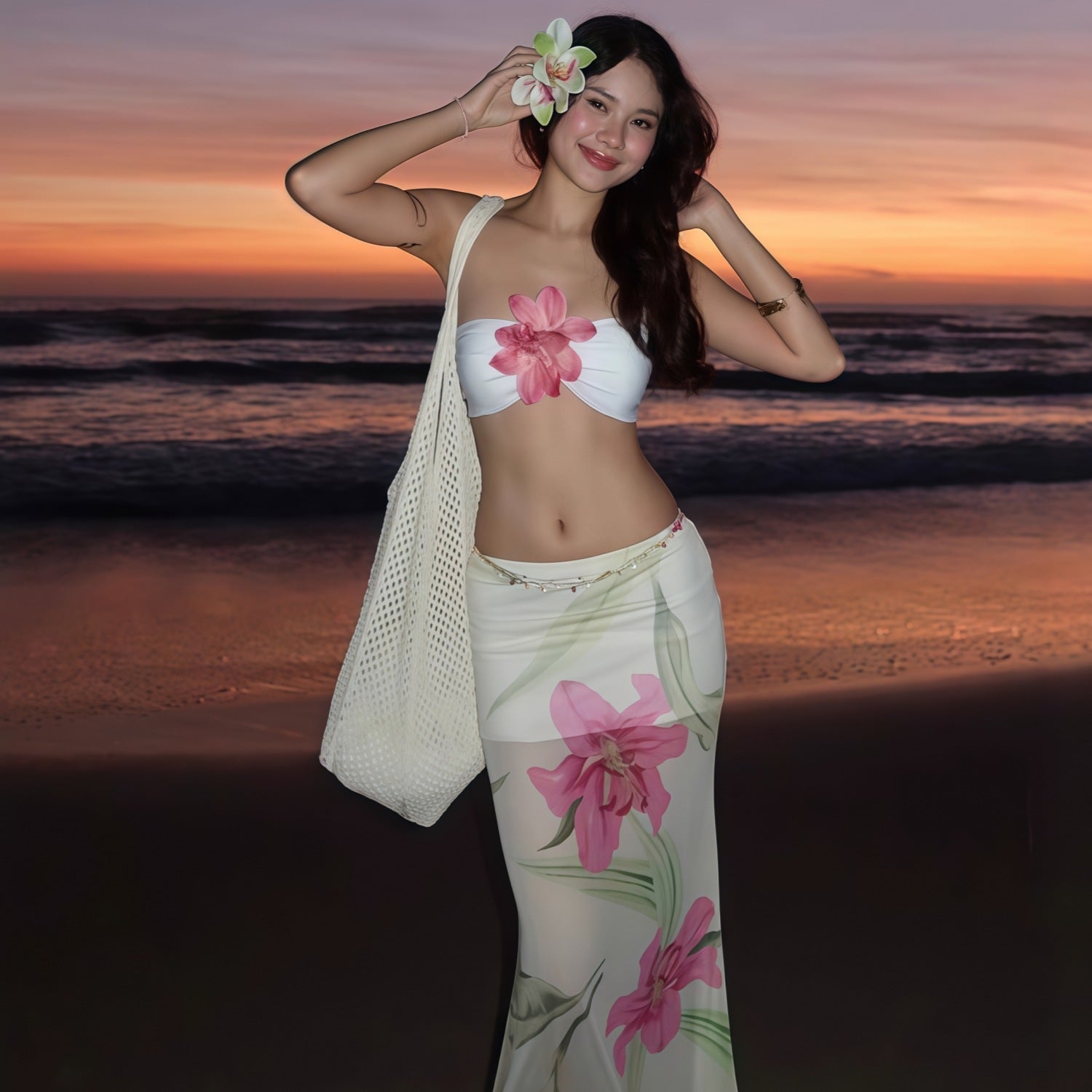 Mesh Sheath Beach Skirt