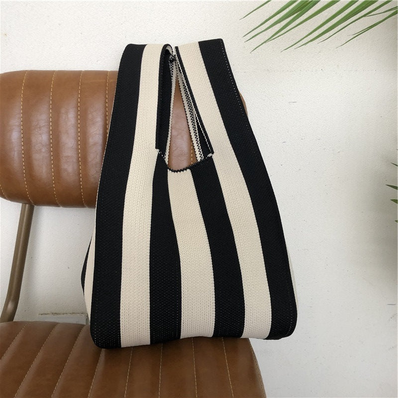 Wool Knit Woven One-shoulder Bag