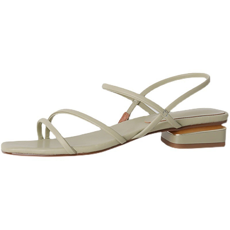Flat Strap Open-toed Sandals