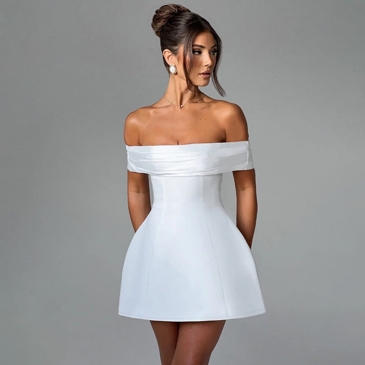 Dress Slim-fit Off-shoulder Women
