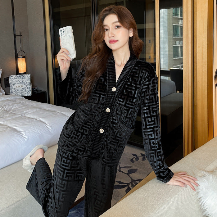 Velvet Pajamas Women's Suit