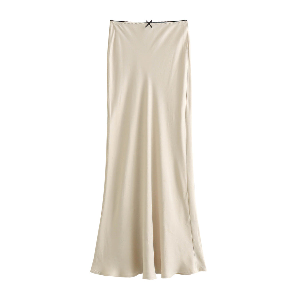 Women's Silk Satin Lace Dress