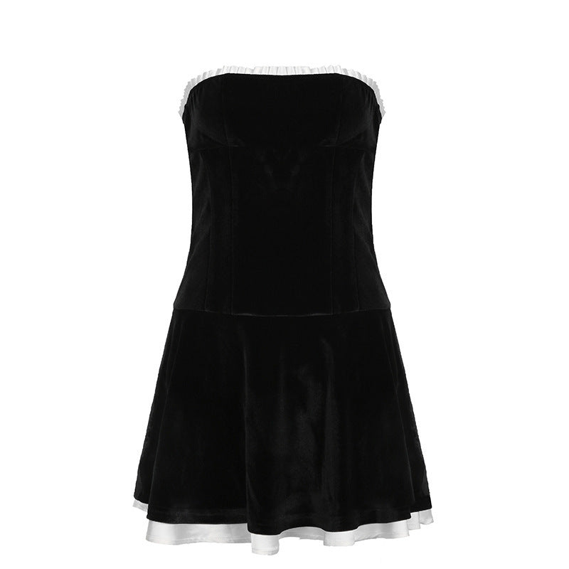Lace-up Sleeveless Short Vest Dress