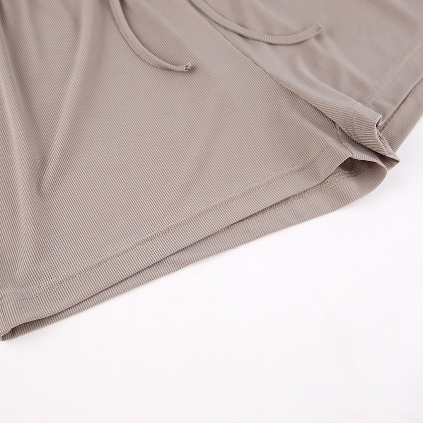 French Ice Silk Rib Wrap Underwear Comfortable  Pjamas