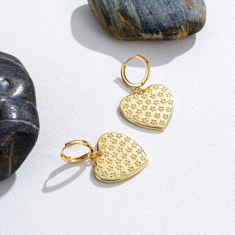 Earrings Frosted Shell Beads Solid Color