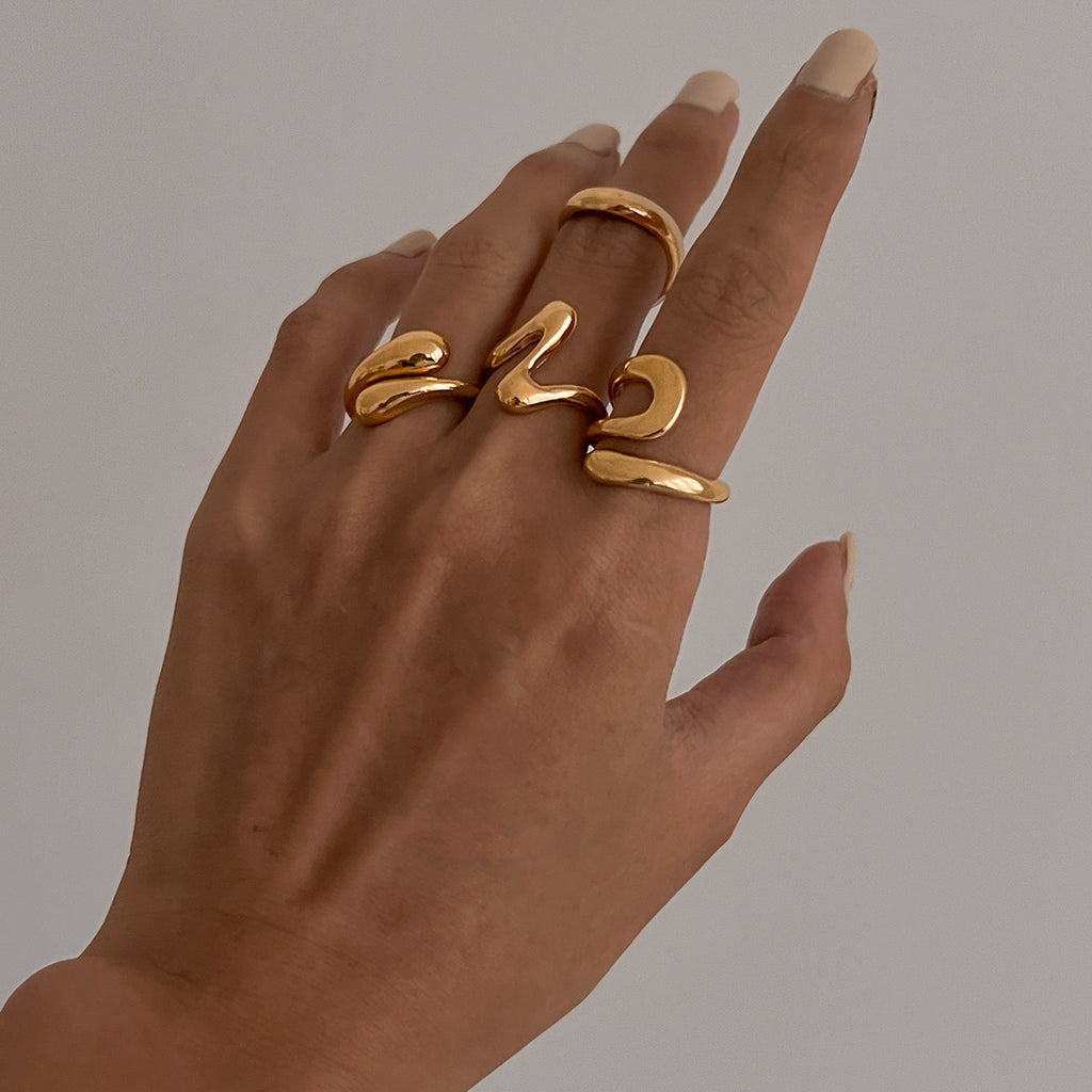 Irregular Smooth Opening Jewelry Ring