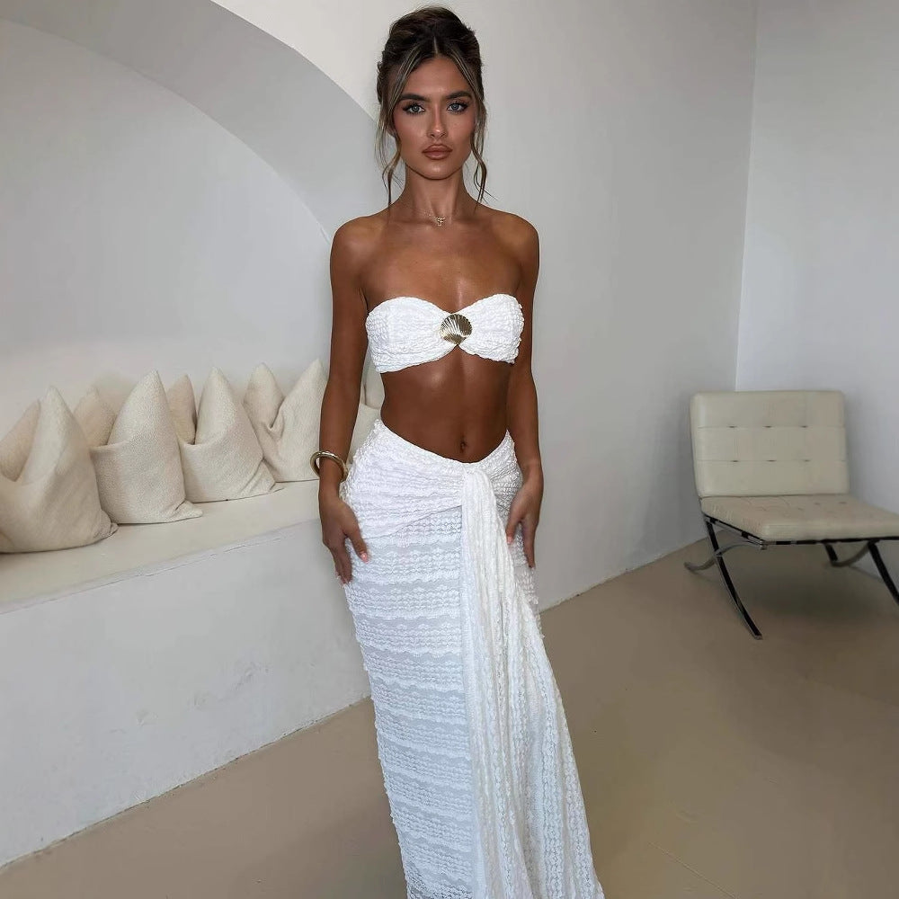 Lace Jacquard Vacation Seaside Swimsuit Two-piece