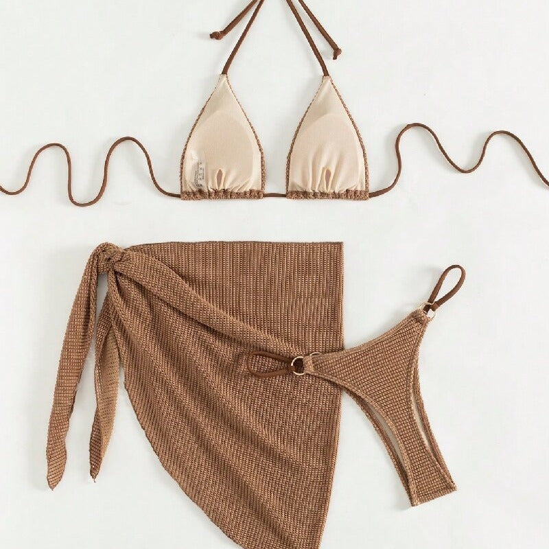 Two-piece Sleeveless Swimsuit With Chest Pad