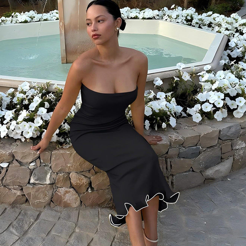 Tube Top Big Wave Dress Women