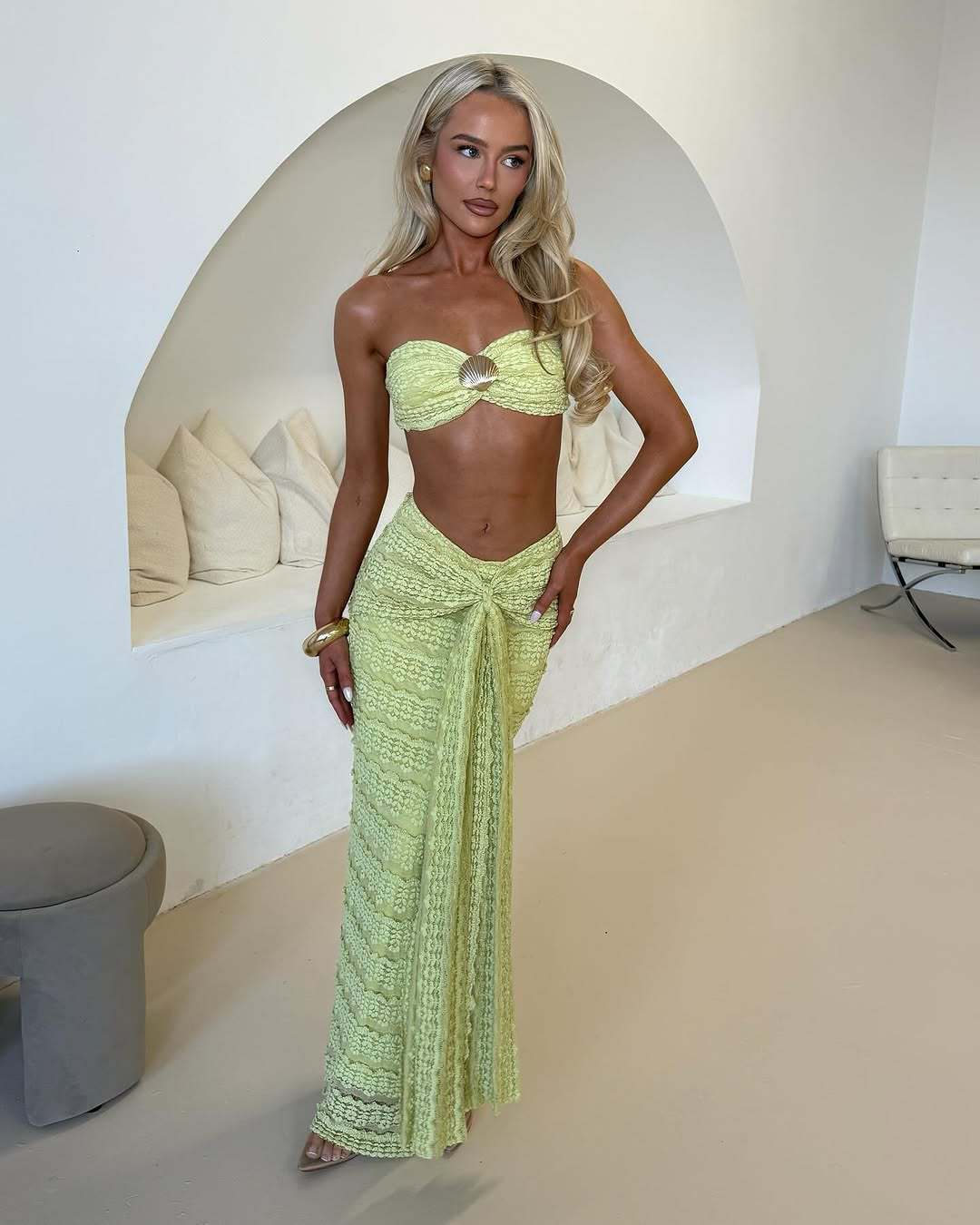 Lace Jacquard Vacation Seaside Swimsuit Two-piece