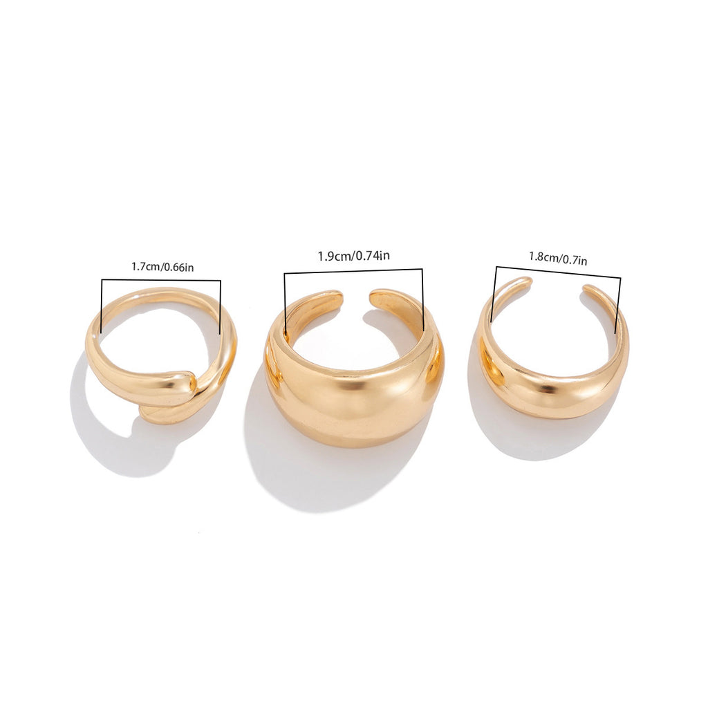 Irregular Smooth Opening Jewelry Ring