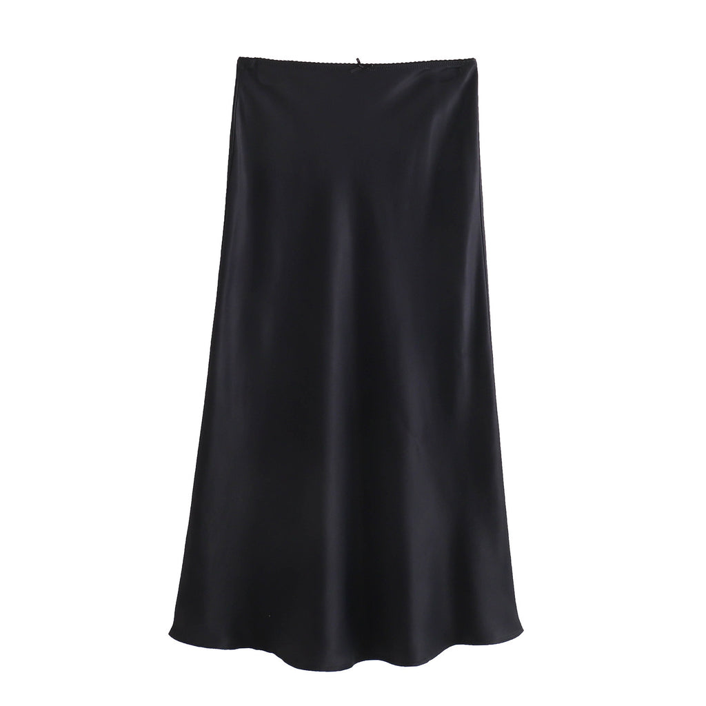 Women's Silk Satin Lace Dress