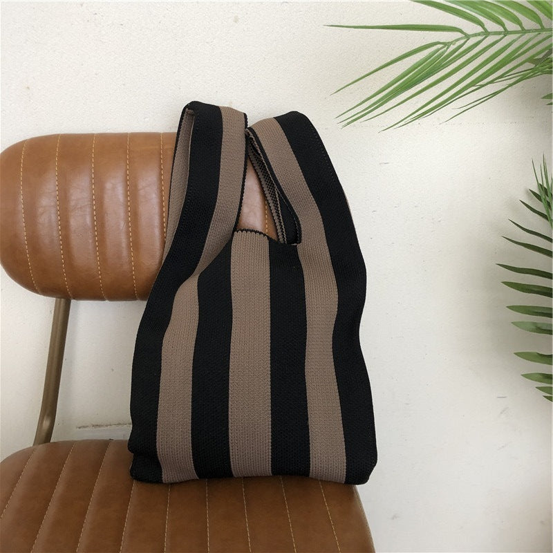 Wool Knit Woven One-shoulder Bag